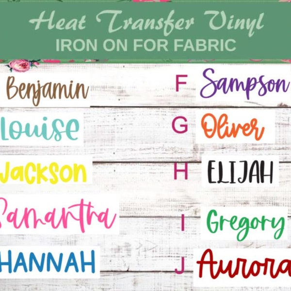 Custom Name Iron On, Personalized Name Iron On, Name Iron On, Custom Name Decal, Shirt Name, Birthday Shirt Name Iron On, Back To School,