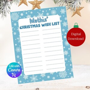 Kinder Brief an Santa, Weihnachtswunschliste, Lieber Santa Brief, Druckbare Datei, Brief an Santa Download Seite, Santa Brief, Brief an Santa,