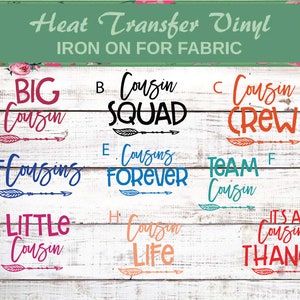 Cousin Shirt, Cousin Iron On, Cousin Crew Shirt, Cousin Squad Shirt, Cousin Shirt Decal, Cousin Life Shirt, Little Cousin Gift, Cousins Gift