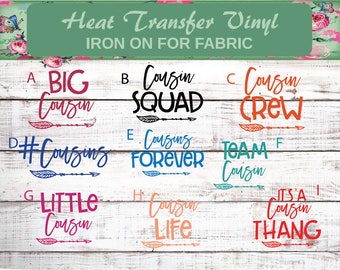 Cousin Shirt, Cousin Iron On, Cousin Crew Shirt, Cousin Squad Shirt, Cousin Shirt Decal, Cousin Life Shirt, Little Cousin Gift, Cousins Gift