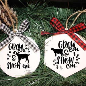 Cow Ornament, Goat 4H, 4H Ornament, Goat Ornament, FFA Ornament, Heifer Ornament, Chicken Ornament, Pig Ornament, Lamb Ornament, Steer