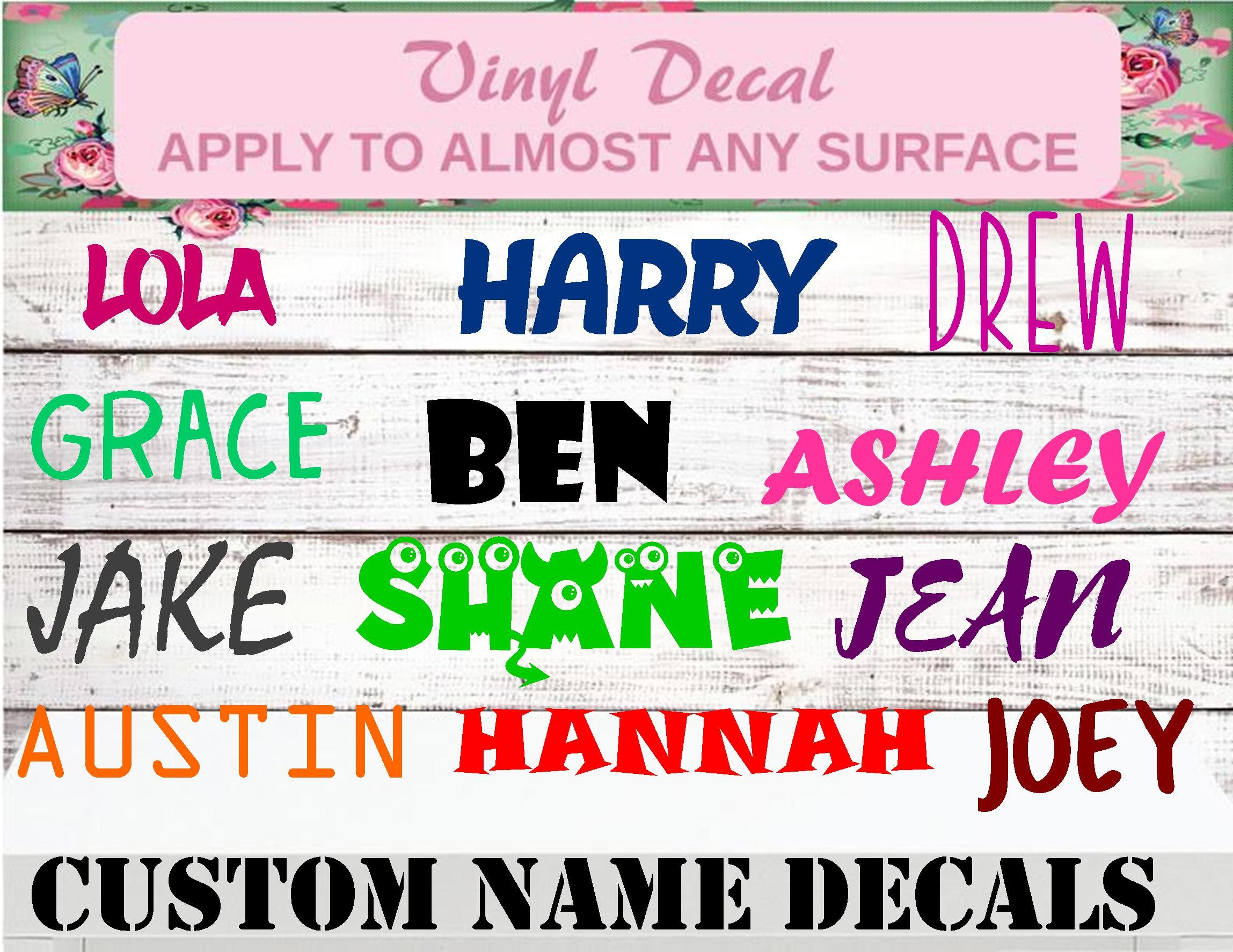 Sale Name Decals Frosted Decals Party Cup Decal Glass Etsy