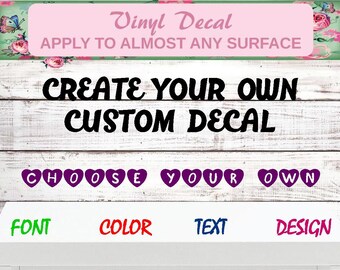 Custom Decal, Personalized Decal, Custom Sticker, Yeti Decal, Car Decal, Computer Decal, Yeti Cup, Wall Decal, School Decal, Baby Shower,