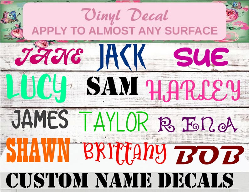 Sale Name Decals Frosted Decals Party Cup Decal Glass Etsy