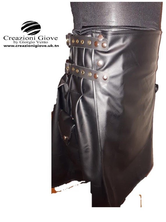 faux leather kilt