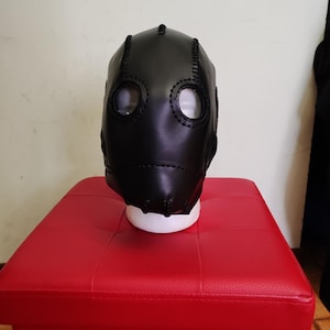 Real leather mask Mod. NIK, Hand sewn