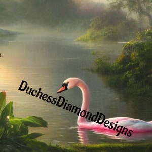 Delicate Pink Swan Printable Wall Art