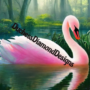 Pink Swan Printable Wall Art