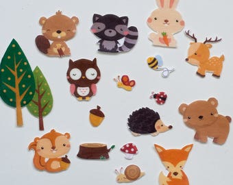 Woodland Animals Felt Board Stories, Forest Animals Toy for Travel, Toddler and Preschool Learning Set