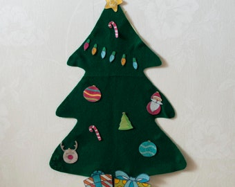Felt Christmas Tree with 66 Felt Ornaments - Christmas Activity Play Mat for Kids