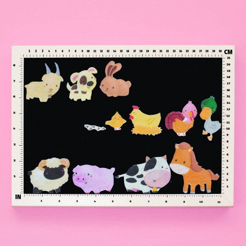 Farm Animals Felt Set Cute Animals Farm Flannel Board Story Barnyard Felt Quiet Toys Farmhouse Animal Busy Flannel Set Farmer Gift image 4