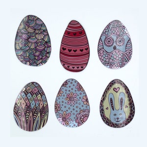 Easter Eggs Coloring Fridge Magnets, Easter Basket Stuffers for Kids, Coloring Activities for Preschool Adult Full Color