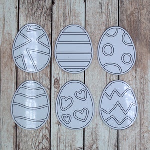 Easter Eggs Coloring Fridge Magnets, Easter Basket Stuffers for Kids, Coloring Activities for Preschool image 3