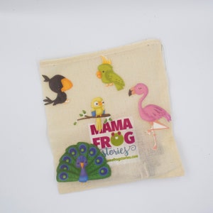 Birds Felt Board Stories, Animals of the World Felt Toys Set, Montessori Material for Preschool and Homeschool image 5