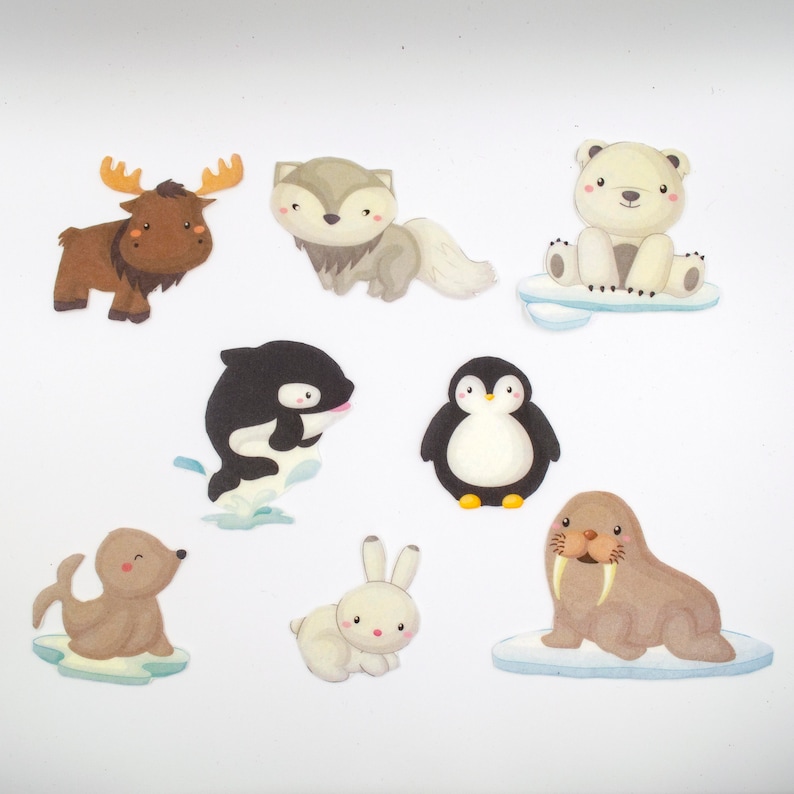 Arctic Animals Felt Toy Set Polar Animals Preschool