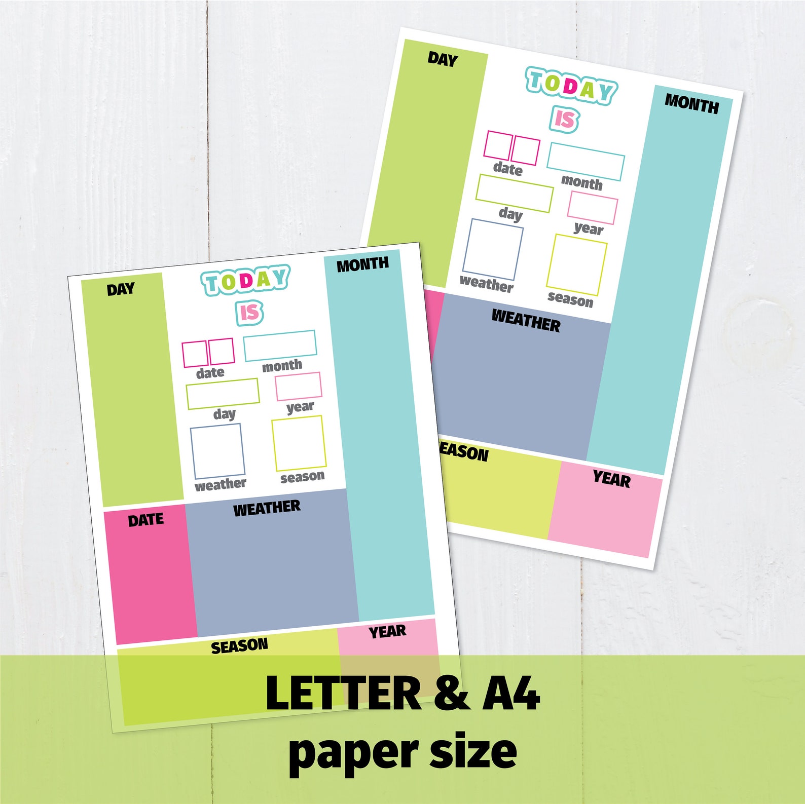 Child Calendar Printable PDF Preschool Classroom Calendar - Etsy