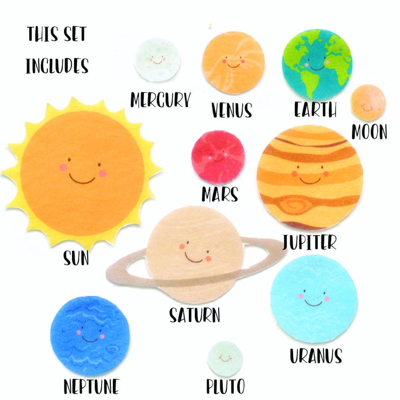 Felt Solar System Toy Toddler Learning Toy Felt Etsy