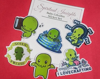 Horror Lovecraft Cthulhu Chibi O R/'lyeh Vinyl Decal Truck Car Sticker Laptop
