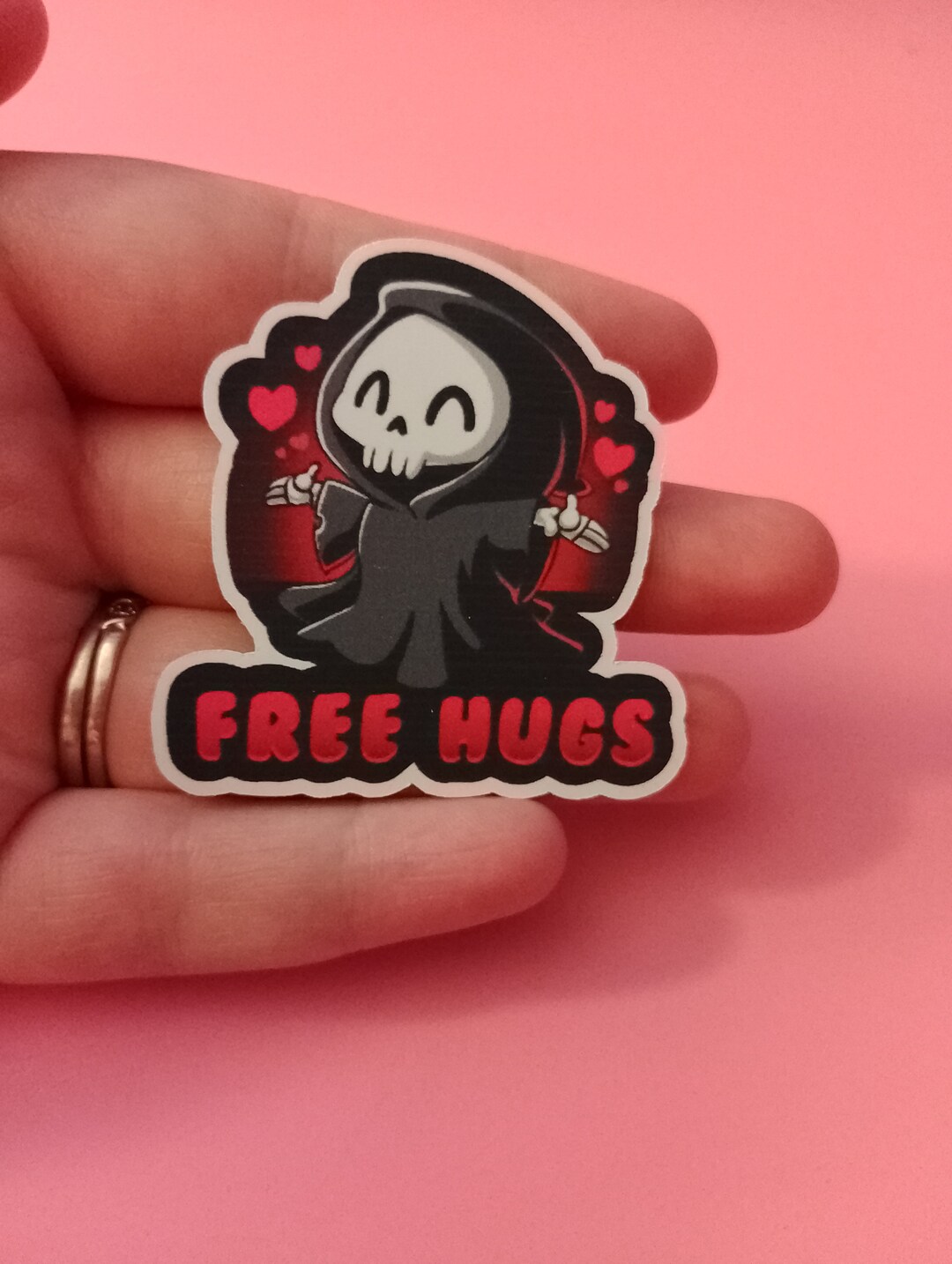 Die Cut Free Hugs Stickerwaterproofmatteglossy Vinyl Etsy