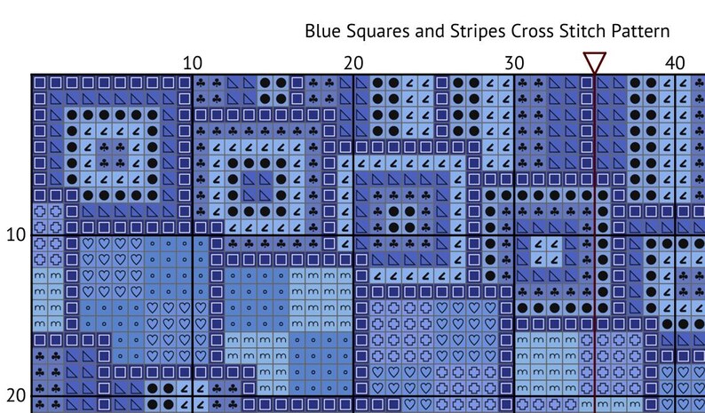 Cross Stitch Pattern | Geometric Style Abstract | Modern | PDF Pattern ...