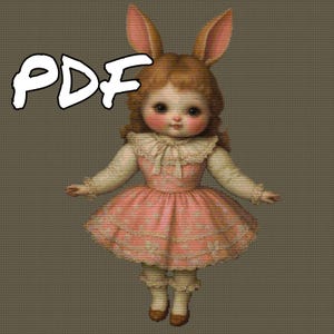 Cross Stitch Pattern | Rococo Vintage Doll | Modern | PDF Pattern | DMC | Embroidery | Embroidery Design | Digital Format Cross Stitch