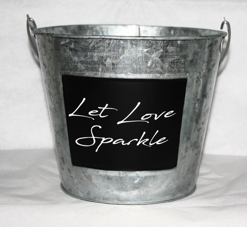 Chalkboard Steel Buckets for Sparklers, Drinks, and More Can Be Used