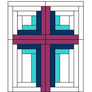 The Old Rugged Cross - Mini Wall Hanging - Digital Quilt Pattern