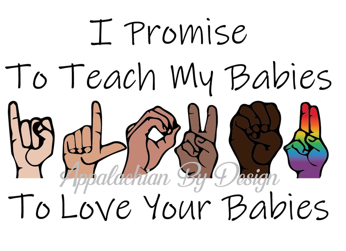 I Promise to Teach My Babies to Love Your Babies SVG & PNG Etsy