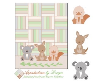 Baby Roo & Friends Quilt Pattern - 10% Donation to Australia Relief Efforts