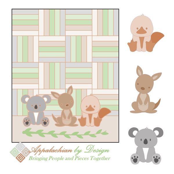 Baby Roo & Friends Quilt Pattern - 10% Donation to Australia Relief Efforts