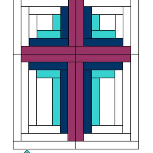 The Old Rugged Cross - Throw/Lap Quilt - Digital Quilt Pattern