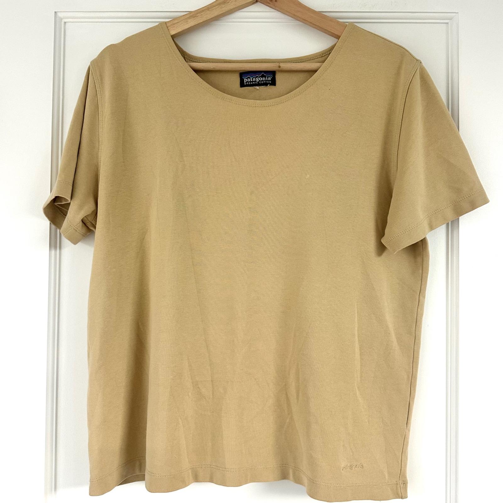 Patagonia Vintage Organic Cotton T-shirt Womens Beige Crew Neck