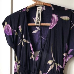 Vintage Urban outfitters Urban Renewal Floral Dress Y2K Cut Out Back Navy image 3