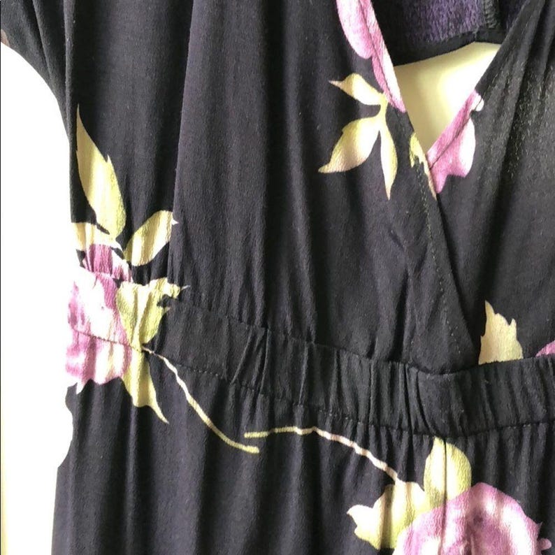 Vintage Urban outfitters Urban Renewal Floral Dress Y2K Cut Out Back Navy image 4