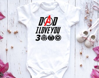 Superhero Movie Quote I Love You 3000 Baby Unisex Tee Shirt Mothers Day Gift for Fathers Day