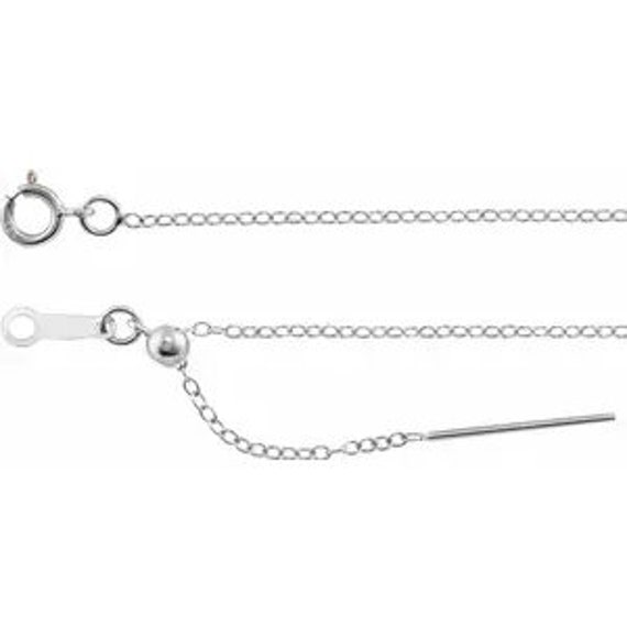 Add A Bead Threader Chain STERLING SILVER 6 8 & 16 22 Adjustable Link Chain  for Beads and Beaded Chains 