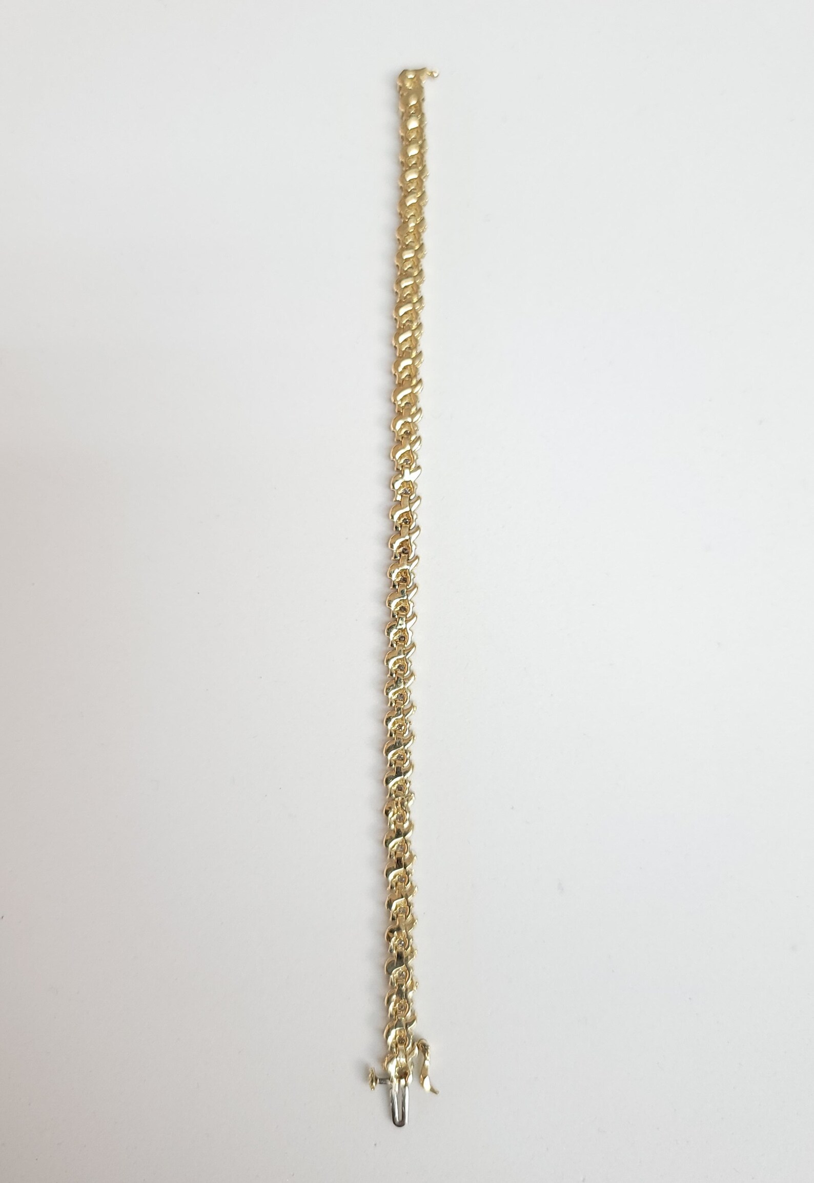 1 Carat S Style Diamond Tennis Bracelet 14k Yellow Gold Gift Etsy