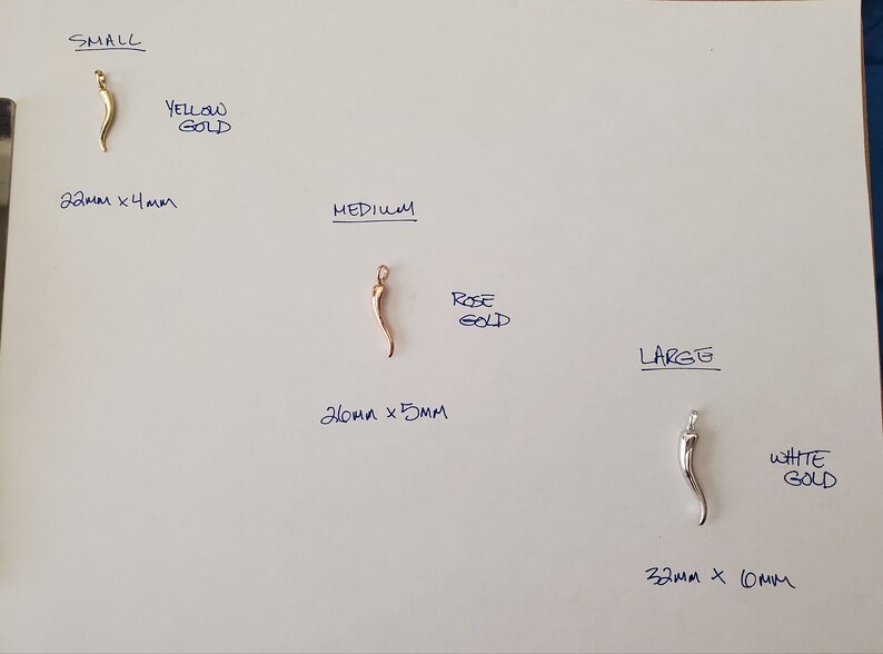 Italian Horn to Ward off Evil Eye Charm/pendant Solid 14k Etsy