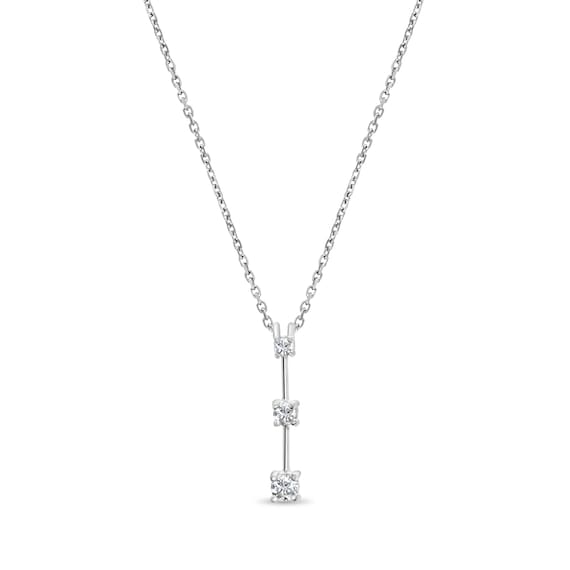 Past Present Future Diamond Necklace .21cttw 14k Yellow Gold or