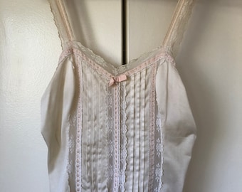 1970s vintage lace camisole with pintucking