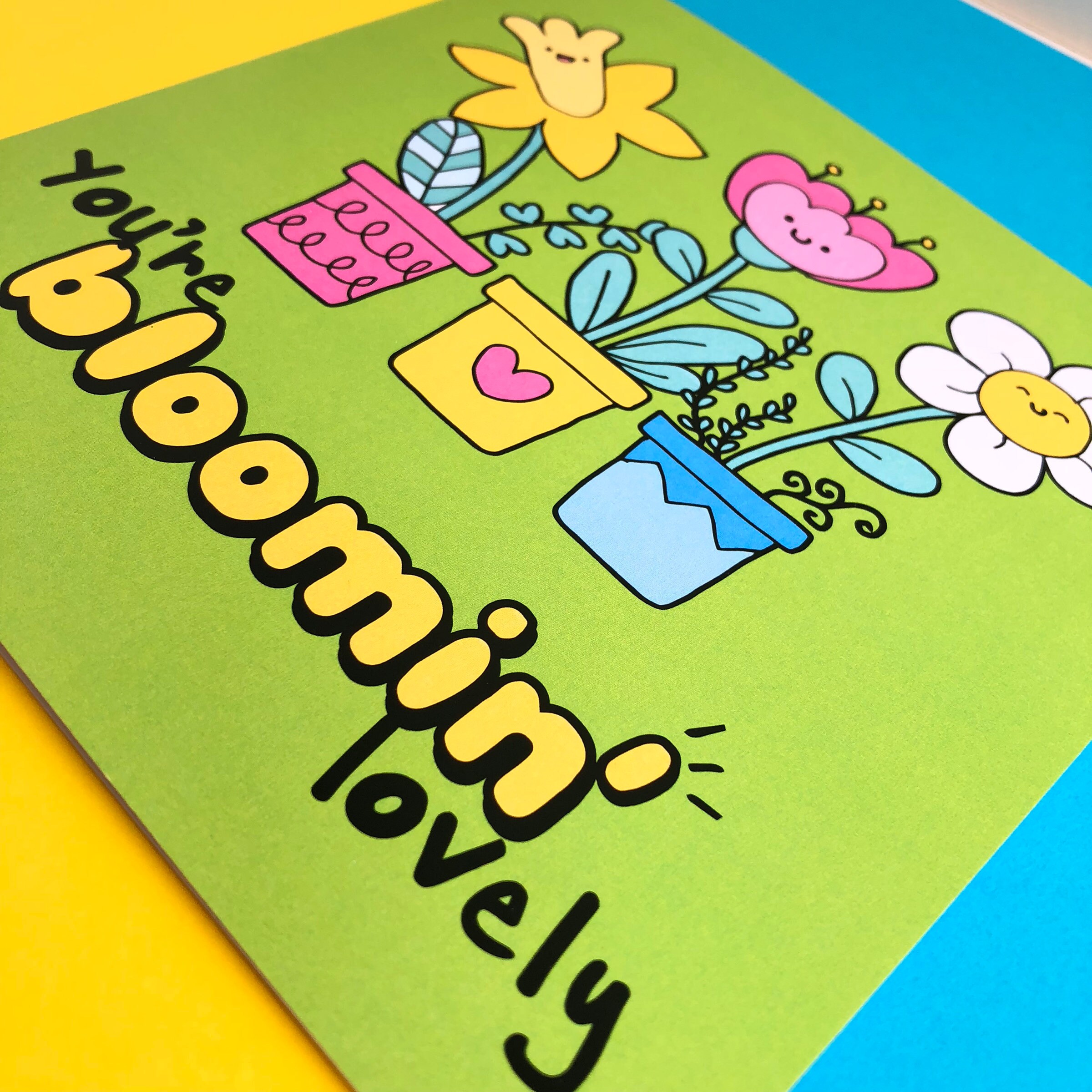 You're Blooming Lovely Cute Flowers Card Etsy