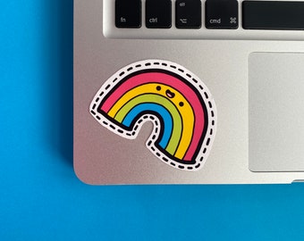 Vinyl sticker various - rainbow, donut, pencil, paintbrush, music note, shooting star, yay, flying heart