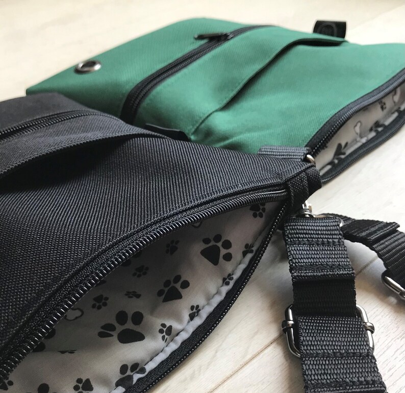 Waterproof Dog Walking Bag Cross Body Bag With 3 Pockets 2 Etsy