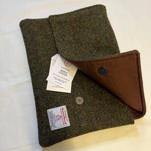 Harris Tweed Bible cover - green colours collection - custom size