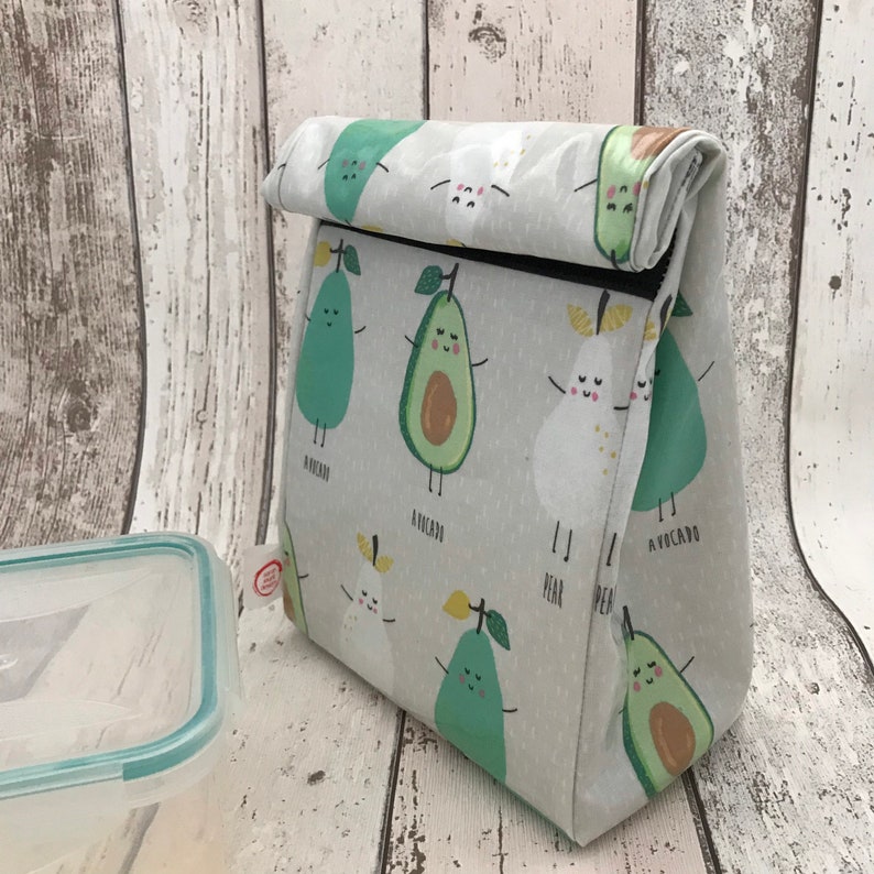 Reusable lunch bag food safe liningwaterproof oilcloth Etsy