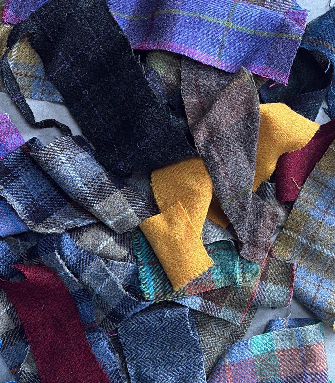 Harris Tweed Scraps and Scrags 350g Bag - Etsy