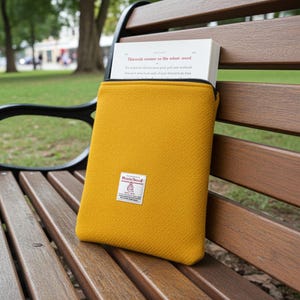 Harris Tweed®  book sleeve with zip closure - variety of patterns available