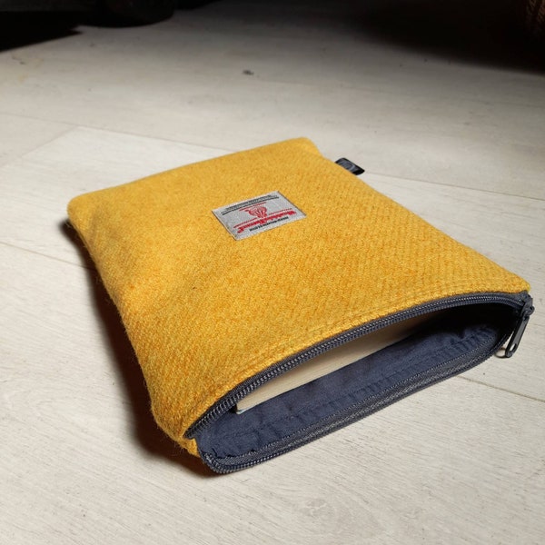 Harris Tweed®  book sleeve with zip closure - 18 different patterns available