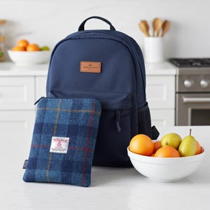 Harris Tweed®  book sleeve with zip closure - 18 different patterns available