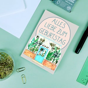 Geburtstagskarte Gartenhaus